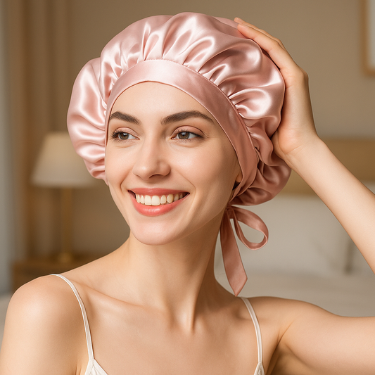 Bonnet de nuit en Soie de Mûrier Naturelle – 16 Momme